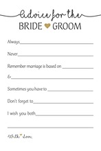 Gold Glitter Graphic Dots Couple Advice Cards