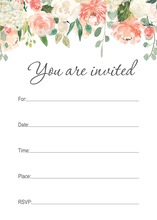 Yellow Sunflowers Mason Jar Fill-in Invitations