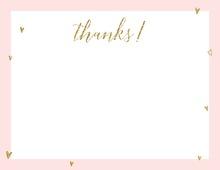 Pink Gold Glitter Graphic Dots Fill-in Thank You Cards