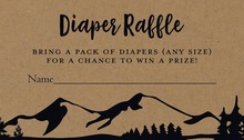 Blue Border Elephant Raffle Cards