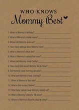 Kraft Black Script Who Knows Mommy Best Game