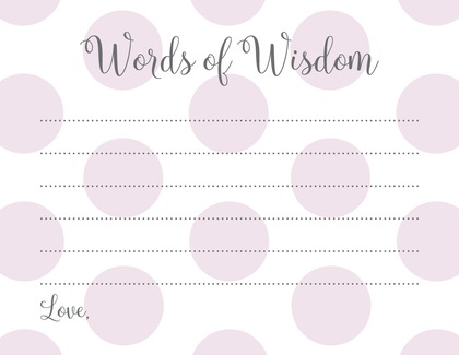 Lavender Polka Dots Fill-in Invites