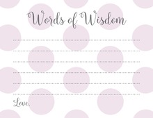 Lavender Polka Dots Graphic Advice Cards