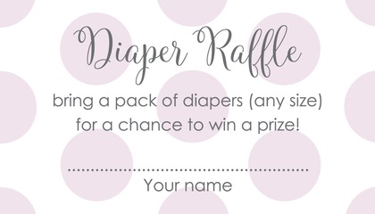 Mint Polka Dots Raffle Cards