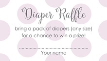 Pink Watercolor Wash Baby Raffle Cards