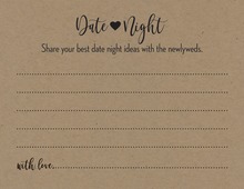 Kraft Black Script Date Night Idea Cards