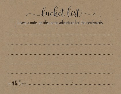 Kraft Black Script Advice Cards