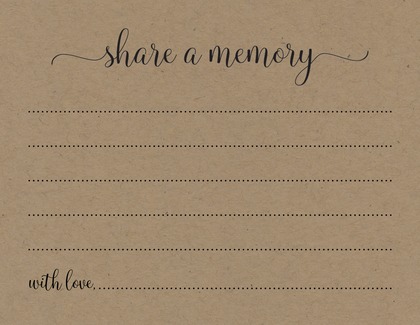 Kraft Black Script Advice Cards