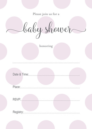 Lavender Purple Polka Dots Baby Shower Price Game