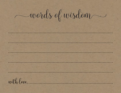 Kraft Black Script Bucket List Cards