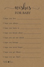 Kraft Black Script Baby Wishes