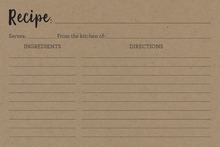 Kraft Black Script Recipe Cards