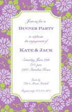 White Floral Silhouette Majestic Wash Invitations