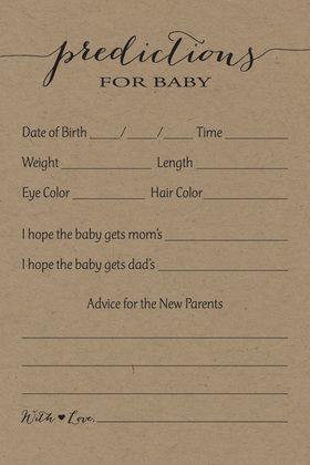 Kraft Black Script Baby Wishes