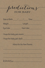 Chevron Navy Elephant Baby Prediction Cards