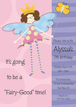 Sleepy Fairy Embellished Print Invitations