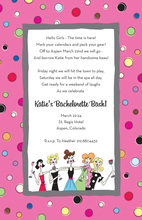 Pink Bachelorette Girls Invitations