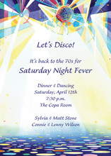 Vibrating Disco Ball Dance Invitations