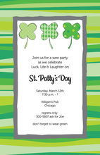 Popular Shamrocks Border Invitation