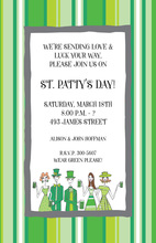 St. Patty Caricature People Invitation