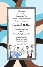 Toasting People Large Dots Invitation