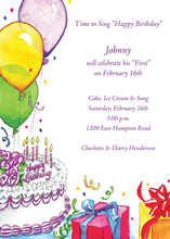 Happy Birthday Ballons Invitation