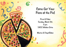 Traditional Pizza Slice Party Invitations