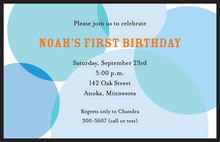 Blue Big Retro Invitations