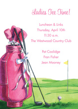 Green Plaid Golf Border Invitation