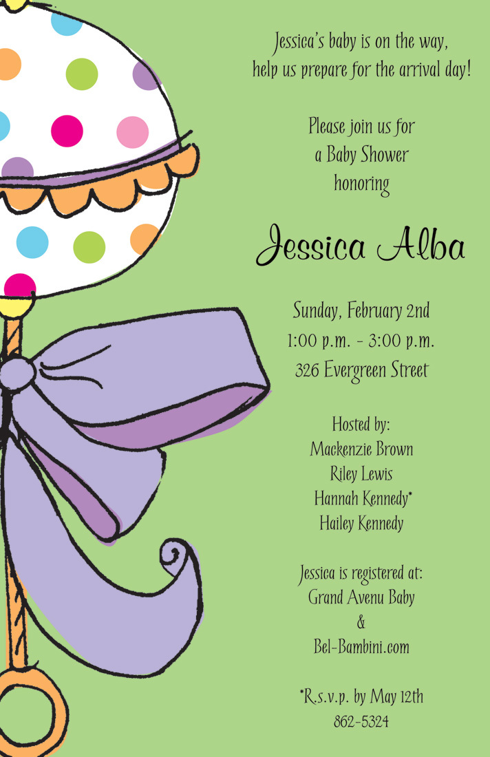 Rattle Madness Baby Shower Invitations