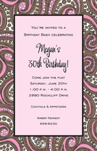 Pink Paisley Invitation