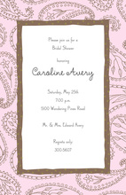 Chocolate Paisley Invitation