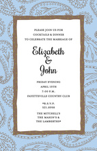 Sky Blue Paisley Invitation