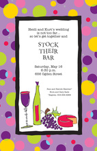 Wine Glasses Everywhere Purple Invitations