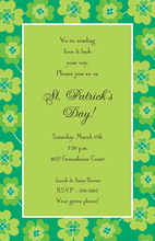 Elegant Clover Toss Border Invitation