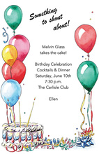 Pink Balloons Party Invitations