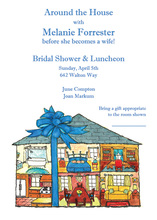 3 Squares House Light Pink Invitations