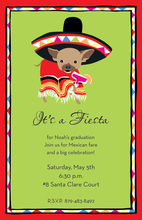 Party Chihuahua Mexican Theme Invitations