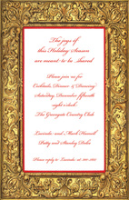 Stylish Baroque Gold Frame Invitation