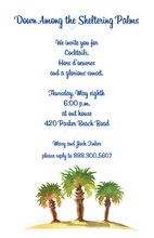 Traditional Palms Lime Green Invitation