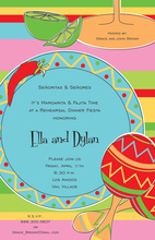 Colorful Fiesta Margarita Table Setting Invitations