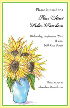 Sunflower Cake Shower Invitations