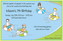 Pool Party Beach Ball Fill-In Invitations