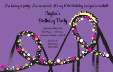 Faster Roller Coaster Invitations