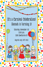 Little Carnival Polka Dots Invitation