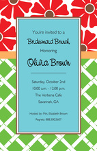 Formal Green Arbor Border Invitation
