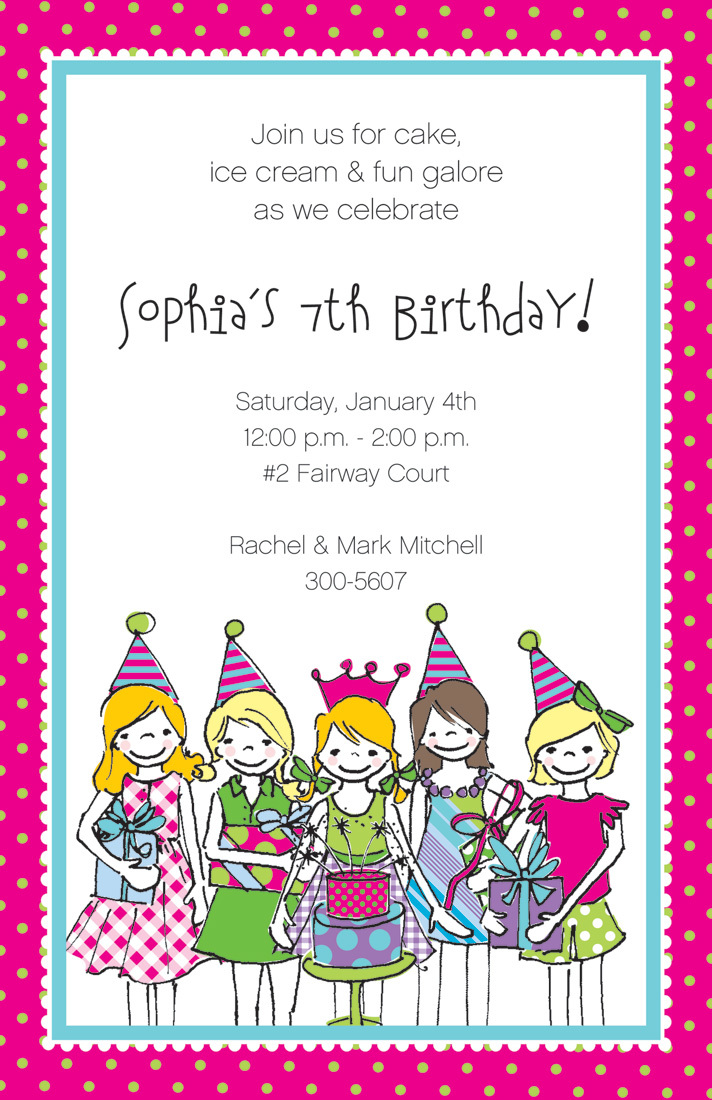 Little Girls Get Together Invitation