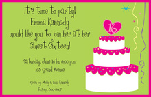 Sixteen in the City Birthday Invitations