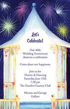 Gazebo Fireworks Party Invitation