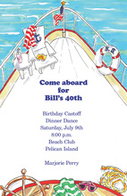 Fun Cruising Steam Riverboat Invitations